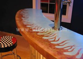 石材艺术造型 弧形酒吧吧台
