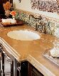 黄色系大理石打造贵族式洗手池