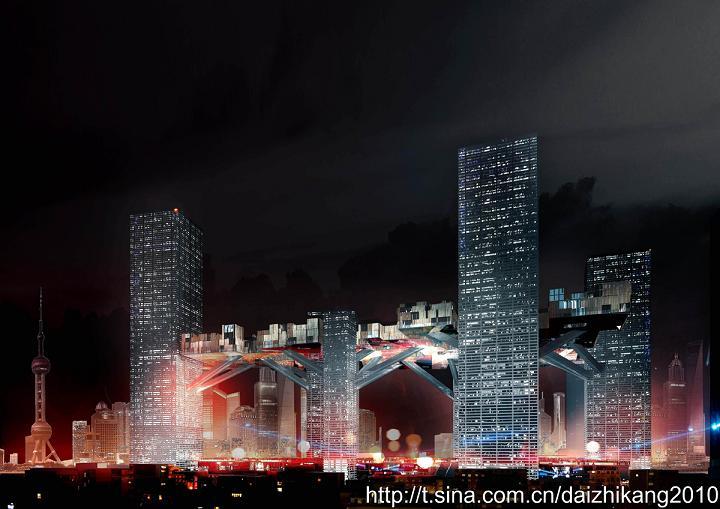 上海外滩国际金融服务中心 7个设计概念图欣赏