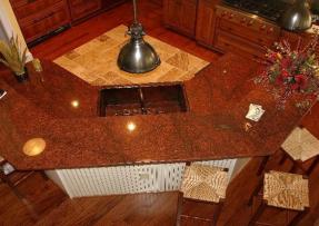石材应用-花岗石亚细亚红应用于室内设计