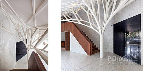 树杈构造设计案例欣赏 孟买Tote餐厅_设计赏析-石材体验网