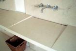 米黄石灰石 洗手间台面板设计