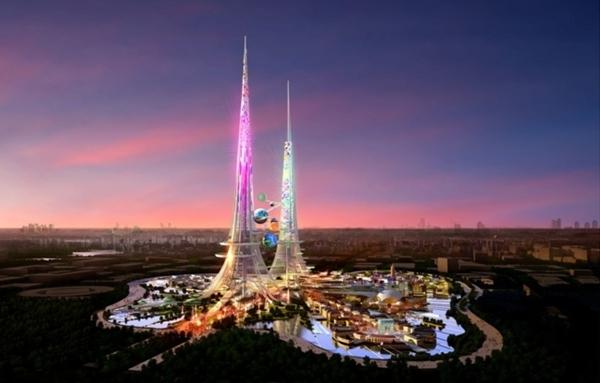 武汉拟建世界最高千米“双子塔”