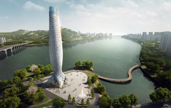 RMJM建筑公司设计的珠海市斗门区景观塔