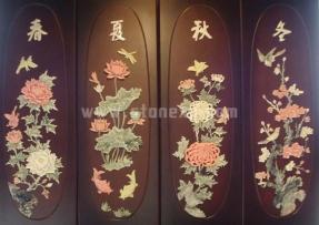 春夏秋冬-玉石工艺品