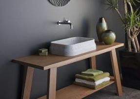石材木材结合卫浴家具