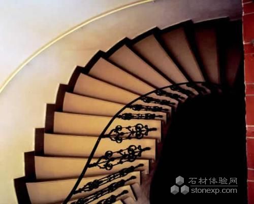 天然石材旋转楼梯欣赏