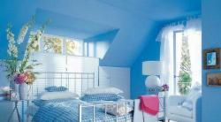 10款蓝色卧室背景墙(组图)