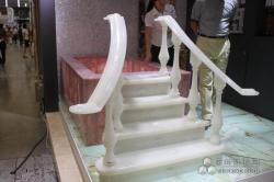 环球石材展品 高档白玉石旋转楼梯欣赏