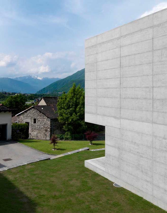 old stone Wall Design House in Lumino By David Macullo Architects