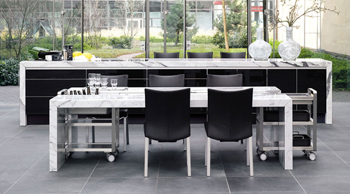 Extensible Natural Stone Dining Table design