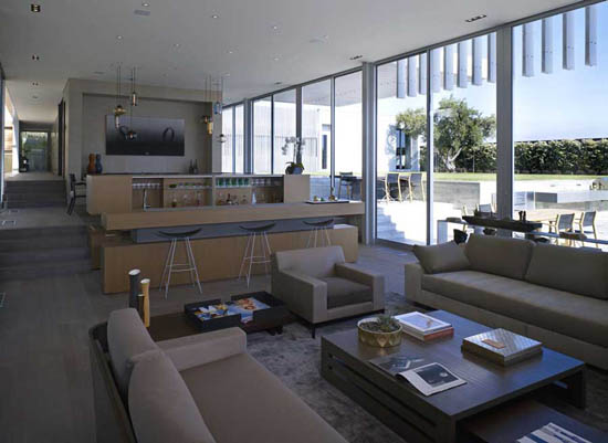 Living Room Design Oberfeld Luxury House in West Hollywood Los Angeles