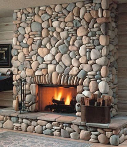 interior stone walls for fire place