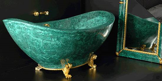 Bathtub with Green Color from Baldi Bathtub with Green Color from Baldi Italian, Crystal Bathtub Design from Baldi