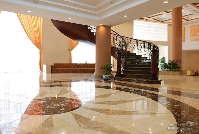 展会大堂地面石材拼花