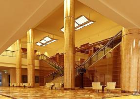 文化会馆大厅设计 地面石材拼花
