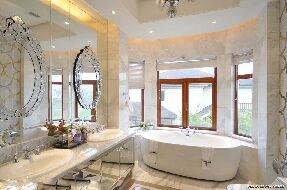 白色石材与卫浴空间
