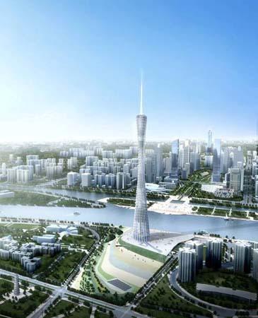 广州新电视塔 灵感来源于旋转橡皮筋