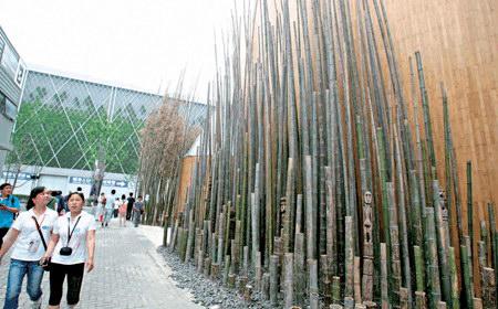 上海世博会 竹子成低碳建筑材料的宠儿