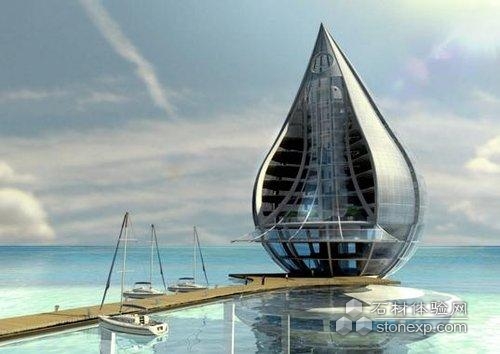 水滴状度假胜地 变空气为水