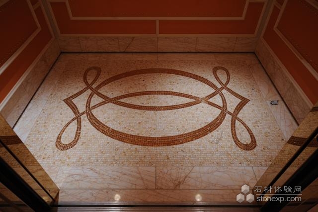 永利酒店室内地面设计欣赏 马赛克跳跃的线条