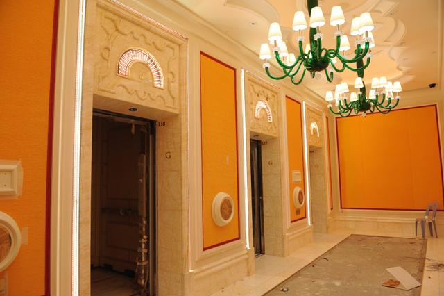 澳门永利酒店钻石赌场　电梯门套现场施工图