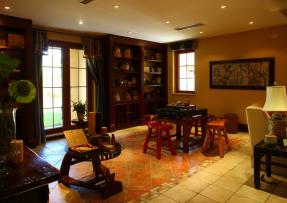 黄色天然石材应用于室内装饰--客厅设计