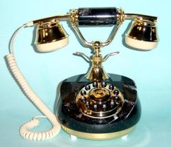经典怀旧风-黑金花电话机