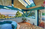石材台面板设计 西雅图的湖景环保住宅