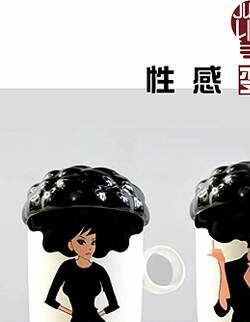 情人节创意礼物 性感比基尼爆炸头变色杯