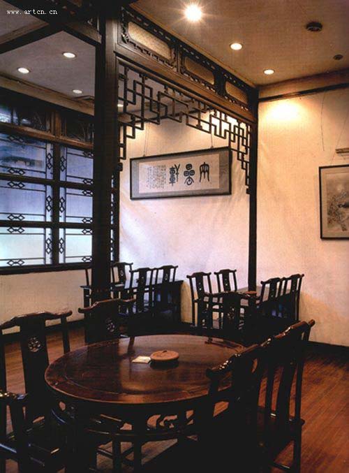 古典风格的茶馆表现效果图