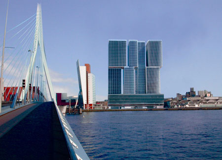 库哈斯的De Rotterdam将成为荷兰最大办公楼3