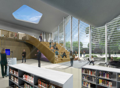 Hughes Condon Marler设计加拿大埃德蒙顿的Jaer Place图书馆 4