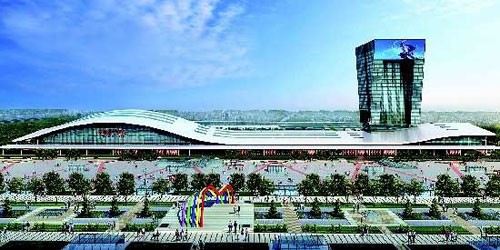 京沪高铁德州综合客运站效果图。