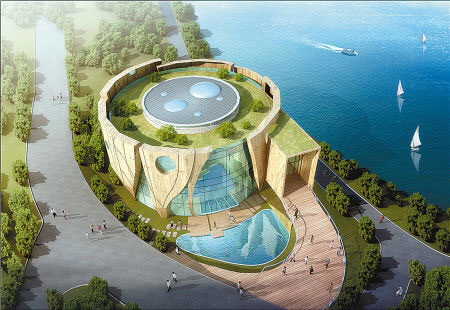 绿地生态科技馆效果图。