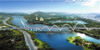 跨永定河大桥效果图