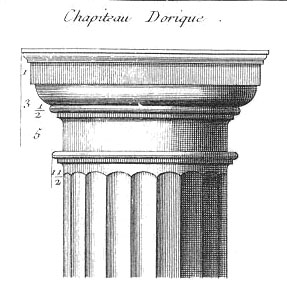 罗马柱素描结构几何图图片