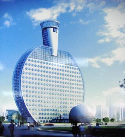 安徽雷人建筑“乒乓球大厦”遭吐槽